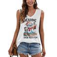 Reading Is Snow Much Fun Christmas Bookworm Snowman Reading Women's V-Neck Tank Top Reading Is Snow Much Fun Christmas Bookworm Snowman Reading Women's V-Neck Tank Top