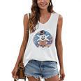 Reading Is Snow Much Fun Snowflake Top Hat Book Fan Winter Women's V-Neck Tank Top Reading Is Snow Much Fun Snowflake Top Hat Book Fan Winter Women's V-Neck Tank Top