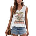 Reading Squad Book Lover Bookish Floral Readers Make Leaders Women's V-Neck Tank Top Reading Squad Book Lover Bookish Floral Readers Make Leaders Women's V-Neck Tank Top