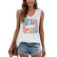 Reads Across Tee America Reading Teacher Books Reader Kids Women's V-Neck Tank Top