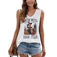 Salem Witch Book Club Bookish Retro Halloween Cat Women's V-Neck Tank Top