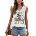 Salem Witch Book Club Raccoon Reading Women's V-Neck Tank Top Salem Witch Book Club Raccoon Reading Women's V-Neck Tank Top