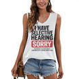 Sarcastic Sayings Introvert I Have Selective Hearing Women's V-Neck Tank Top