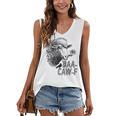Sheep Baa Crow Caw Back Off Pun Tee For Introverts & Teens Women's V-Neck Tank Top