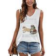 Tiny Dinosaur Read Books & Pet My Bearded Dragon Lover Premium Tri-Blend Women's V-Neck Tank Top