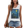 Van Gogh Starry Night Fantasy Reader Dragon Reading Book Women's V-Neck Tank Top Van Gogh Starry Night Fantasy Reader Dragon Reading Book Women's V-Neck Tank Top
