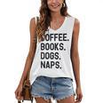 Vintage Coffee Books Dogs Naps Retro Women's V-Neck Tank Top Vintage Coffee Books Dogs Naps Retro Women's V-Neck Tank Top