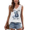 We'Re All Mad Here Cheshire Cat Alice Wonderland Book Kids Women's V-Neck Tank Top