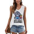 Wild About Reading Book Lover Gorilla Women's V-Neck Tank Top