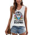 Wild About Reading Book Lover Penguin Women's V-Neck Tank Top Wild About Reading Book Lover Penguin Women's V-Neck Tank Top