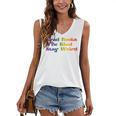 Women's Read Books Be Kind Stay Weird Book Lover Rainbow Women's V-Neck Tank Top