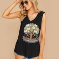 100 Days Of School In The Books Librarian Reading Teacher Women's V-Neck Tank Top