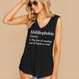 Abibliophobia Definition Reading Book Worm Reader Women's V-Neck Tank Top