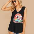 Adorable Book Lover Parrot With Reading Glasses Cute Women's V-Neck Tank Top