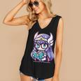 Adorable Book Lover Valkyrie With Reading Glasses Cute Women's V-Neck Tank Top Adorable Book Lover Valkyrie With Reading Glasses Cute Women's V-Neck Tank Top