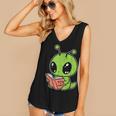 Alien Reading Book Believe In Yourself Kids Women Men Women's V-Neck Tank Top Alien Reading Book Believe In Yourself Kids Women Men Women's V-Neck Tank Top