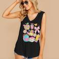 Apple Disco Pencil Books Bow Teacher Student Back To School Women's V-Neck Tank Top