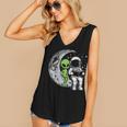Astronaut Reading Book To Alien Moon Space Women Kids Men Women's V-Neck Tank Top