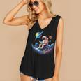 Astronaut Reading Book In Space Books Lover Bookworm Women's V-Neck Tank Top