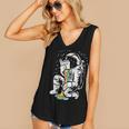 Astronaut Reading Book Space Galaxy Bookworm Men Women Kids Women's V-Neck Tank Top