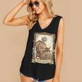 The Aunt Tarot Card Women Skeleton Aunty Book Lover Women's V-Neck Tank Top