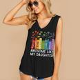 Awesome Like My Daughter Books Floral Proud Mom Women Women's V-Neck Tank Top