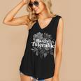 Barely Tolerable Shirt Floral Book Lover Quote Bookish Women's V-Neck Tank Top Barely Tolerable Shirt Floral Book Lover Quote Bookish Women's V-Neck Tank Top