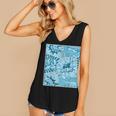 Blue Comic Book Blue Graphic Women's V-Neck Tank Top