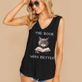 The Book Was Better Literature Teacher Reading Cat Lover Women's V-Neck Tank Top