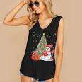 Book Christmas Tree Bookworm Gingerbread Man Snowman Reading Women's V-Neck Tank Top Book Christmas Tree Bookworm Gingerbread Man Snowman Reading Women's V-Neck Tank Top