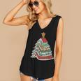 Book Christmas Tree For Librarians Book Lovers Women's V-Neck Tank Top