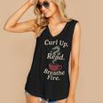 Book Dragon Fantasy Reader Cozy Reading Book Lover Dragon Women's V-Neck Tank Top