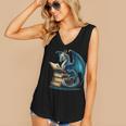Book Lover Bookworm Reading Books Dragon Sci-Fi Character Women's V-Neck Tank Top Book Lover Bookworm Reading Books Dragon Sci-Fi Character Women's V-Neck Tank Top