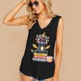Book Lover Cute Baby Dragon Reading Women's V-Neck Tank Top