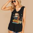 Book Lover Sloth Reading Bookish Library Read Books Be Kind Women's V-Neck Tank Top Book Lover Sloth Reading Bookish Library Read Books Be Kind Women's V-Neck Tank Top