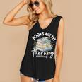Book Are My Therapy Aesthetic Bookish Reading Women's V-Neck Tank Top Book Are My Therapy Aesthetic Bookish Reading Women's V-Neck Tank Top