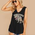 Book Reading Dinosaur T-Rex Dino Bookworm Women's V-Neck Tank Top