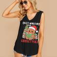 Book Reading Just Waiting For Christmas Gingerbread Women's V-Neck Tank Top