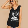 I Like My Book Spicy Read Reading Librarian Men Women Kids Women's V-Neck Tank Top