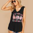 All Booked For Christmas Book Coffee Latte Gingerbread Women's V-Neck Tank Top