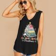 All Booked For Christmas Book Tree Lights Christmas Library Women's V-Neck Tank Top