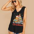 All Booked For Christmas Gingerbread Christmas Tree Book Kid Women's V-Neck Tank Top