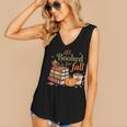 All Booked For Fall Books Coffee Fall Leaves Pumpkins Autumn Women's V-Neck Tank Top