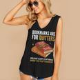 Bookmarks Are For Quitters Book Lover Saying Women's V-Neck Tank Top