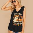 Books And BER Months Fall Librarian Reading Halloween Women's V-Neck Tank Top