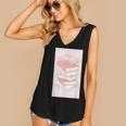 Books Flowers Art Flower Stack Pastel Feminine Women's V-Neck Tank Top