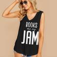 Books Are My Jam Graphic For Introverts Women's V-Neck Tank Top