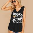 BOOKS ARE JUST WORD TACOS Women's V-Neck Tank Top