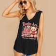 Books Are My Love Language Teddy Bear Book Lovers Valentine Women's V-Neck Tank Top