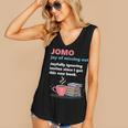 Books Saying JOMO Joy Of Missing Out For Bookworms Women's V-Neck Tank Top Books Saying JOMO Joy Of Missing Out For Bookworms Women's V-Neck Tank Top